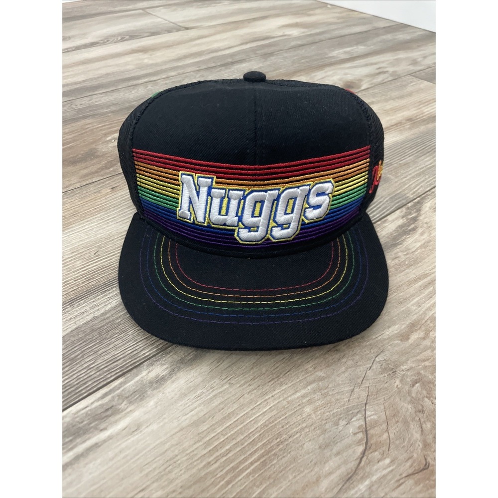 Denver Nuggets Aksels Rainbow Pride Nuggs Trucker Hat Embroidered NBA Basketball